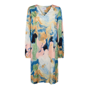 Liberté - Pam Dress - Blue Gold Marble